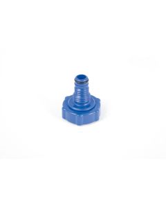 Blauer Schlauchadapter für Schwimmbadablauf